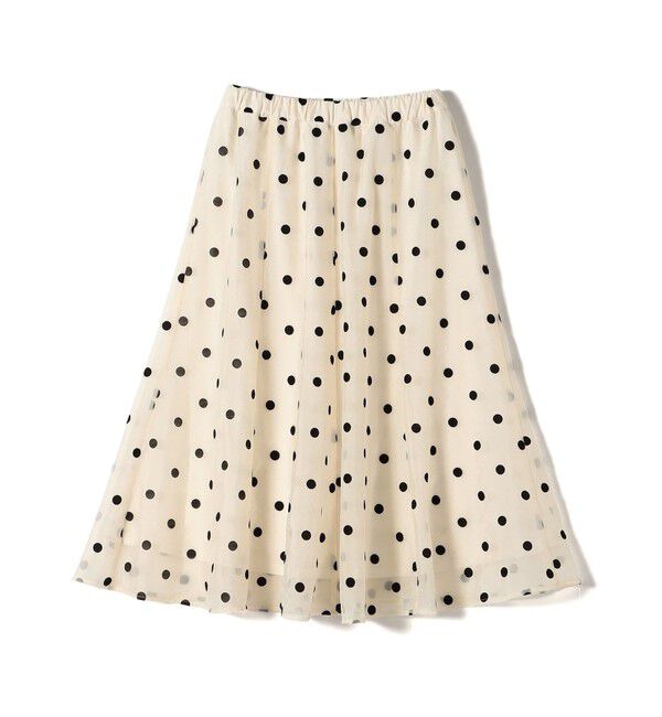 SHIPS Colors 「SHIPS Colors:オーガンジー ドット フレア スカート」|フレア|