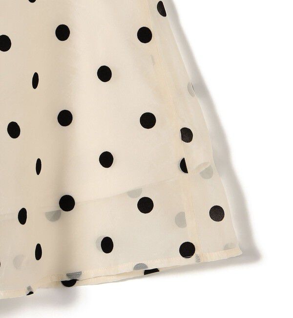 SHIPS Colors 「SHIPS Colors:オーガンジー ドット フレア スカート」|フレア|