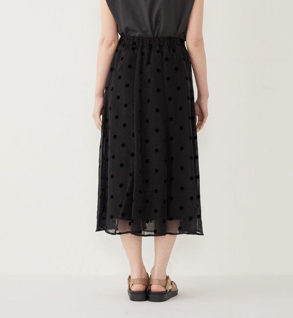 SHIPS Colors 「SHIPS Colors:オーガンジー ドット フレア スカート」|フレア|