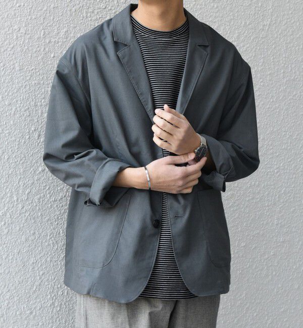 SHIPS any「SHIPS any:〈接触冷感/遮熱等〉ハイブリッドリネン リラックス ジャケット (セットアップ対応)25SS◇」|テーラードジャケット|
