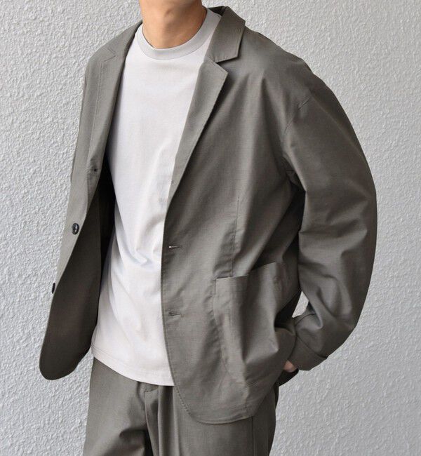 SHIPS any「SHIPS any:〈接触冷感/遮熱等〉ハイブリッドリネン リラックス ジャケット (セットアップ対応)25SS◇」|テーラードジャケット|
