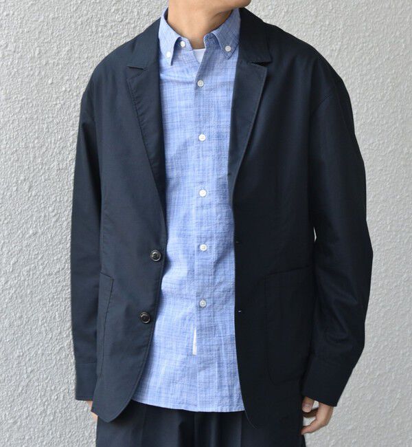 SHIPS any「SHIPS any:〈接触冷感/遮熱等〉ハイブリッドリネン リラックス ジャケット (セットアップ対応)25SS◇」|テーラードジャケット|