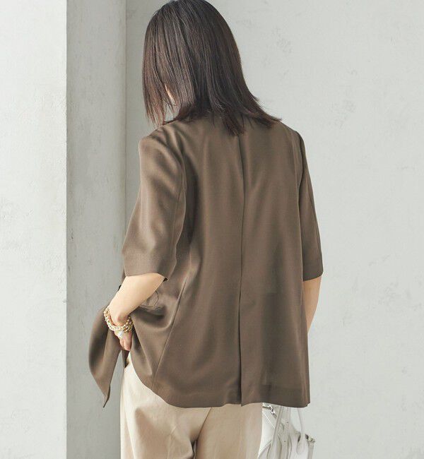 SHIPS for women「〈手洗い可能〉ダブル 半袖 ジャケット」|テーラードジャケット|