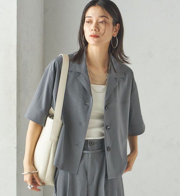 SHIPS for women「〈手洗い可能〉オープン カラー シャツ ジャケット」|シャツ・ブラウス|