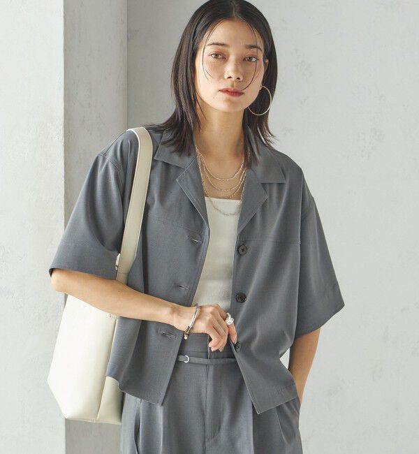SHIPS for women「〈手洗い可能〉オープン カラー シャツ ジャケット」|シャツ・ブラウス|