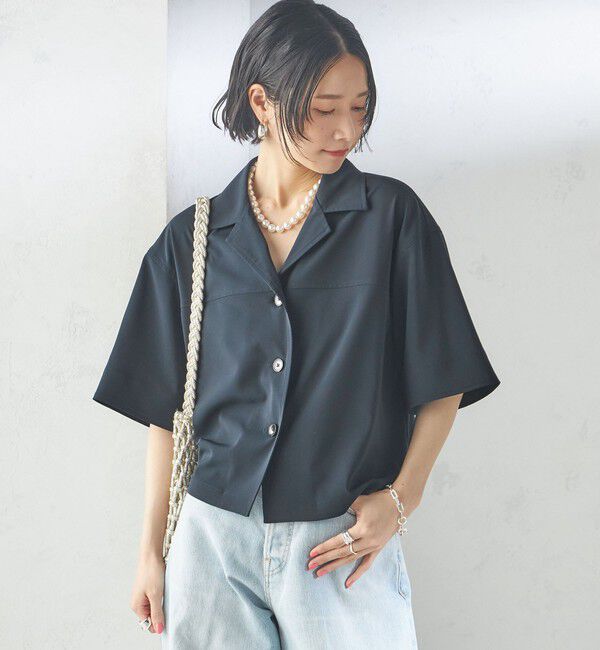 SHIPS for women「〈手洗い可能〉オープン カラー シャツ ジャケット」|シャツ・ブラウス|