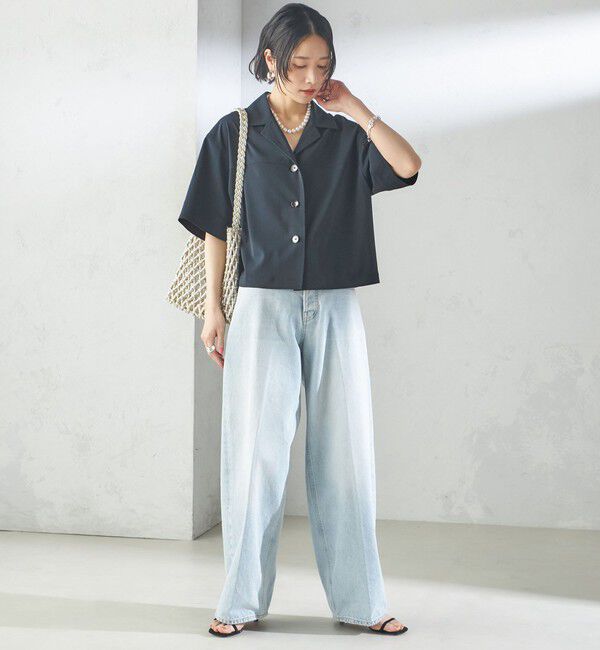 SHIPS for women「〈手洗い可能〉オープン カラー シャツ ジャケット」|シャツ・ブラウス|