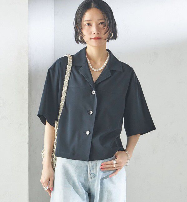 SHIPS for women「〈手洗い可能〉オープン カラー シャツ ジャケット」|シャツ・ブラウス|