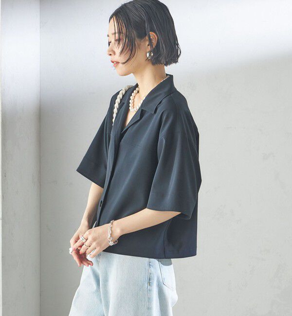 SHIPS for women「〈手洗い可能〉オープン カラー シャツ ジャケット」|シャツ・ブラウス|