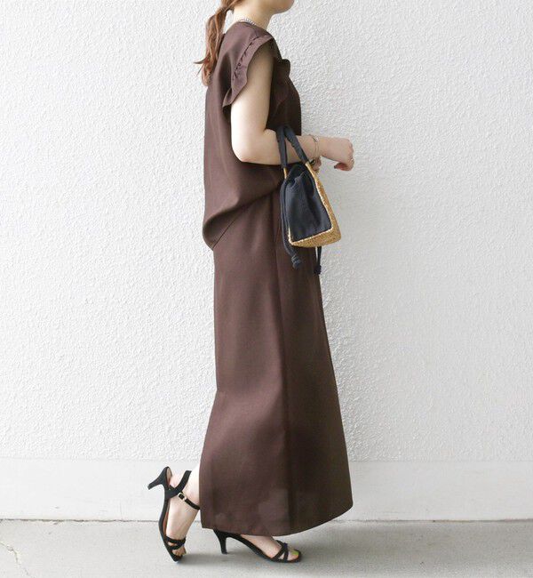 SHIPS any「SHIPS any:〈洗濯機可能〉リネンライク ブラウス &times; タイトスカート セットアップ」|ワンピース|