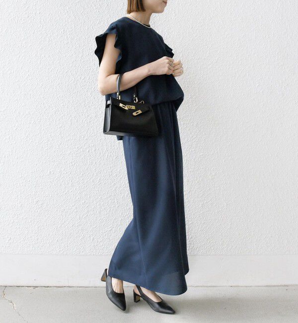 SHIPS any「SHIPS any:〈洗濯機可能〉リネンライク ブラウス &times; タイトスカート セットアップ」|ワンピース|