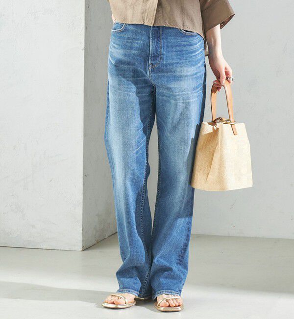 SHIPS for women「〈洗濯機可能〉ストレッチ ストレート デニム パンツ」|デニム|