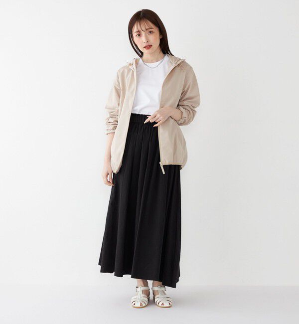 SHIPS Colors 「SHIPS Colors:〈手洗い可能〉キュプラ コットン ギャザー スカート」|フレア|