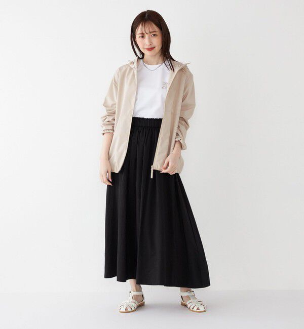 SHIPS Colors 「SHIPS Colors:〈手洗い可能〉キュプラ コットン ギャザー スカート」|フレア|
