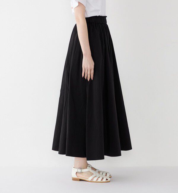 SHIPS Colors 「SHIPS Colors:〈手洗い可能〉キュプラ コットン ギャザー スカート」|フレア|