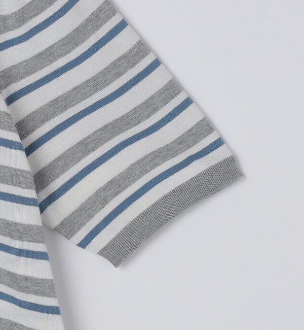 SHIPS「ALANPANE: 16ゲージ マルチボーダー コットン ニット ポロシャツ」|ニット・セーター|