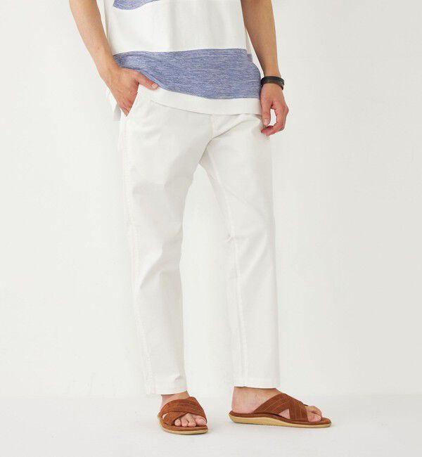 SHIPS Colors 「SHIPS Colors:〈洗濯機可能〉テーパード アンクル チノ パンツ」|チノ|オフホワイト