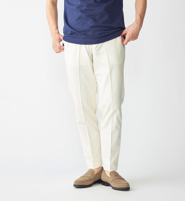 SHIPS「SHIPS: COOLMOTION イージーパンツ」|チノ|オフホワイト