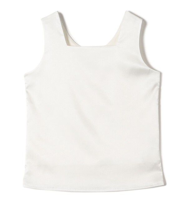 SHIPS for women「2WAY サテン &times; カットソー スクエア タンクトップ」|タンクトップ|