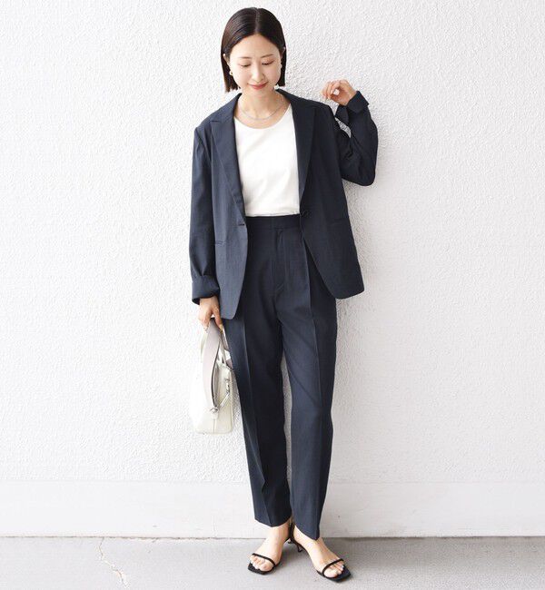 SHIPS for women「2WAY サテン &times; カットソー スクエア タンクトップ」|タンクトップ|