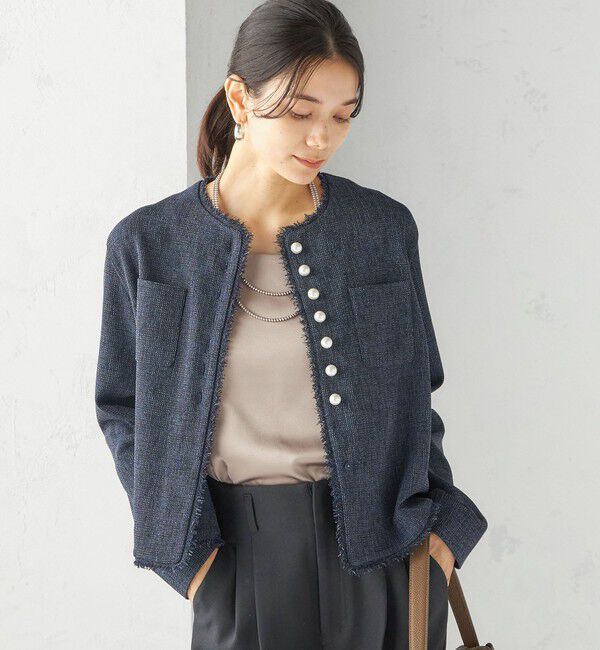 SHIPS for women「2WAY サテン &times; カットソー スクエア タンクトップ」|タンクトップ|