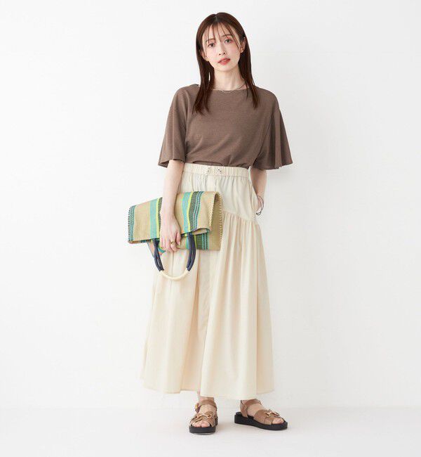 SHIPS Colors 「SHIPS Colors:〈接触冷感・UVカット・撥水〉マルチファンクション フレアスカート◇」|フレア|