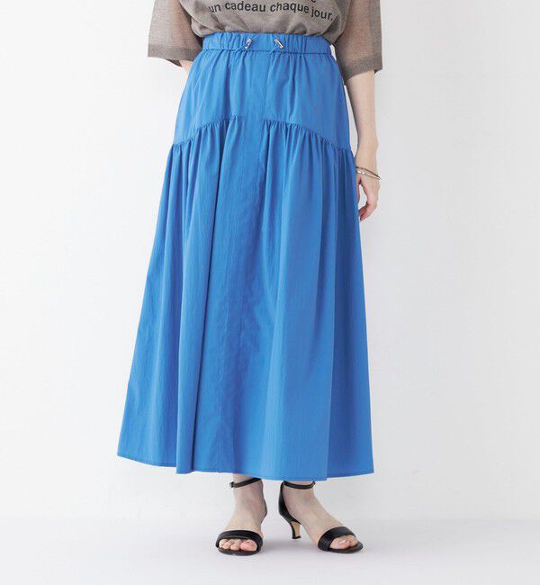 SHIPS Colors 「SHIPS Colors:〈接触冷感・UVカット・撥水〉マルチファンクション フレアスカート◇」|フレア|ブルー