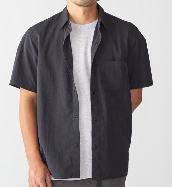 SHIPS「SHIPS: NETPLUS(R) ショートスリーブ シャツ」|シャツ・ブラウス|ブラック
