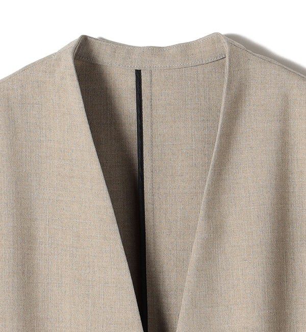 SHIPS for women「〈手洗い可能〉Asami 麻調合繊 カラー レス ジャケット 2」|その他|