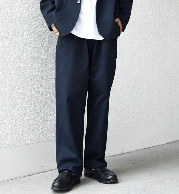 SHIPS any「SHIPS any: SORONA(R) ライト ツイル ストレッチ イージーパンツ(セットアップ対応)◇」|チノ|ネイビー