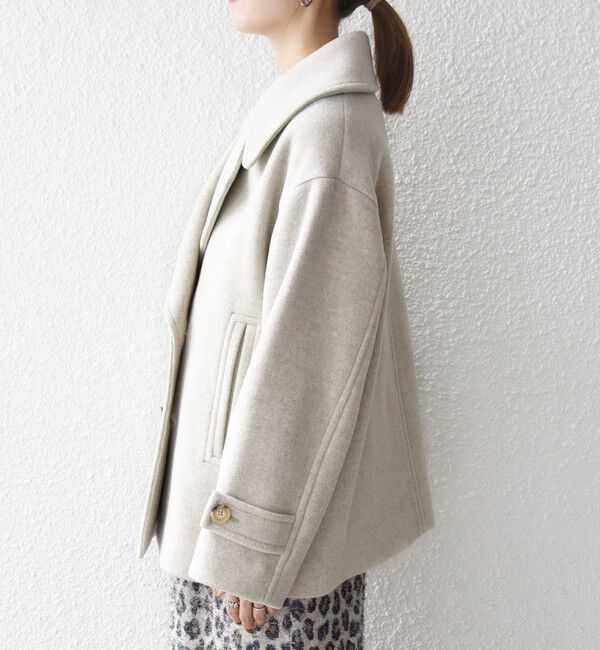 SHIPS any: カシミヤ ミックス テーラード ショート Pコート（SHIPS