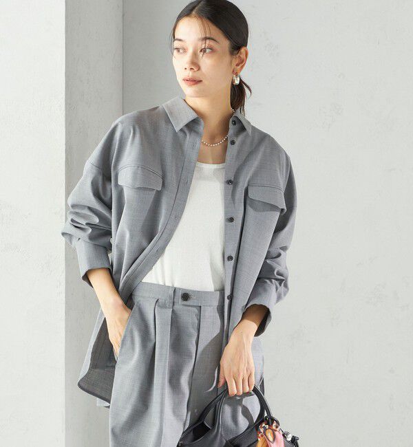 SHIPS for women「《予約》〈手洗い可能〉トロピカル ポケット シャツ（セットアップ対応）」|シャツ・ブラウス|