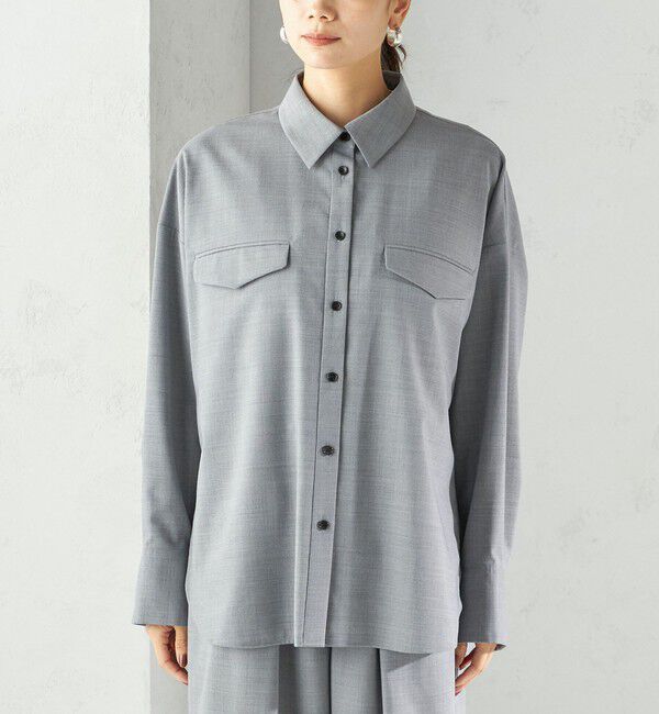 SHIPS for women「《予約》〈手洗い可能〉トロピカル ポケット シャツ（セットアップ対応）」|シャツ・ブラウス|