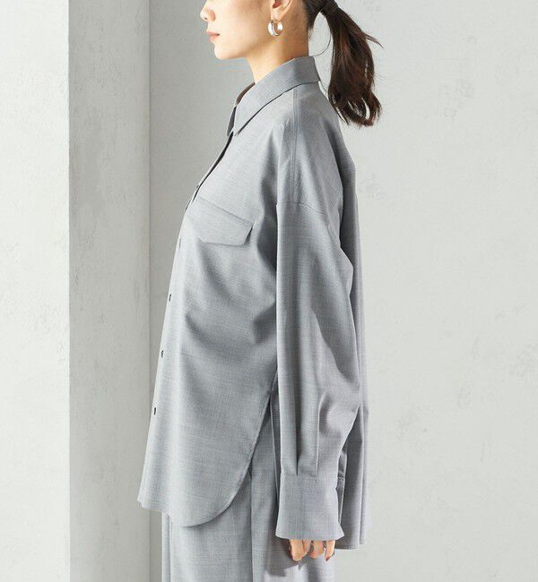 SHIPS for women「《予約》〈手洗い可能〉トロピカル ポケット シャツ（セットアップ対応）」|シャツ・ブラウス|