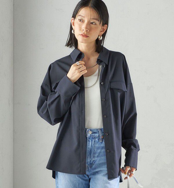 SHIPS for women「《予約》〈手洗い可能〉トロピカル ポケット シャツ（セットアップ対応）」|シャツ・ブラウス|