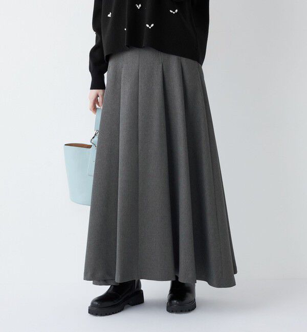 SHIPS Colors 「SHIPS Colors:〈手洗い可能〉カルゼ フレア マキシ スカート」|フレア|