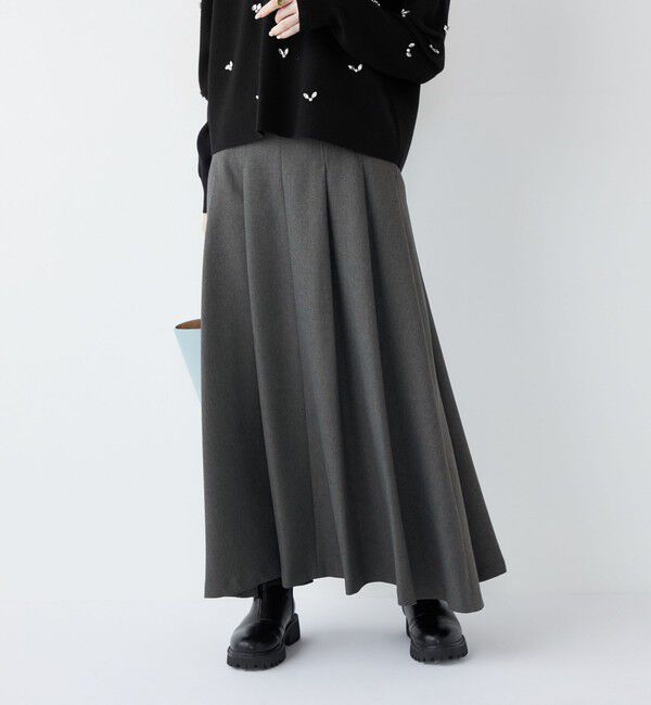 SHIPS Colors 「SHIPS Colors:〈手洗い可能〉カルゼ フレア マキシ スカート」|フレア|