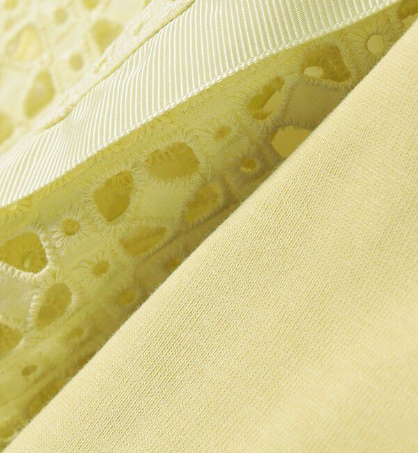 SHIPS for women「《予約》【WEB限定】〈手洗い可能〉レース コンビ カットソー」|Tシャツ・カットソー|