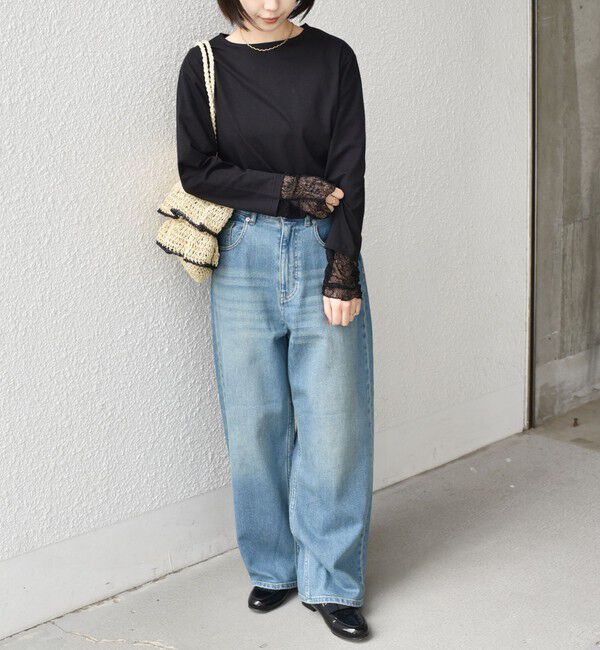 SHIPS Colors 「SHIPS Colors:〈洗濯機可能〉アマヨリ ワイド ルーズ デニム◇」|デニム|