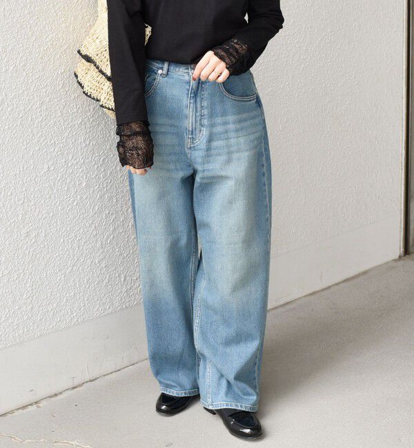 SHIPS Colors 「SHIPS Colors:〈洗濯機可能〉アマヨリ ワイド ルーズ デニム◇」|デニム|