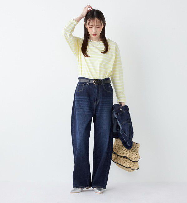 SHIPS Colors 「SHIPS Colors:〈洗濯機可能〉アマヨリ ワイド ルーズ デニム◇」|デニム|