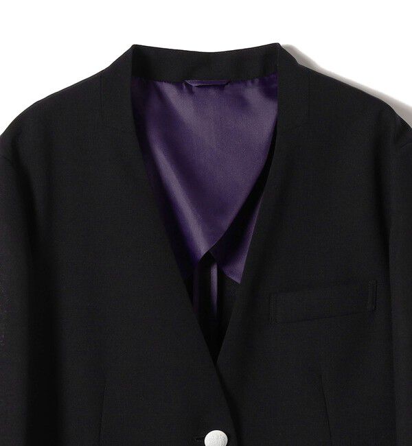 SHIPS for women「SHIPS Primary Navy Label:カラー レス ジャケット」|ノーカラージャケット|