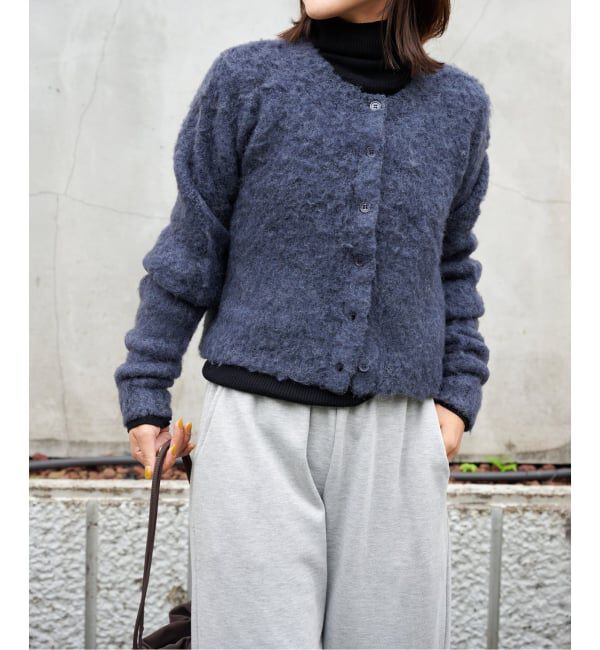 OUTDOOR PRODUCTS Usual Things「シャギーニットカーデ」|ニット・セーター|ネイビー