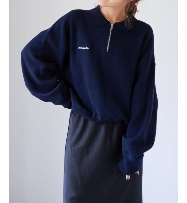 OUTDOOR PRODUCTS Usual Things「スウェットライクニットハーフZIPプルオーバー」|ニット・セーター|