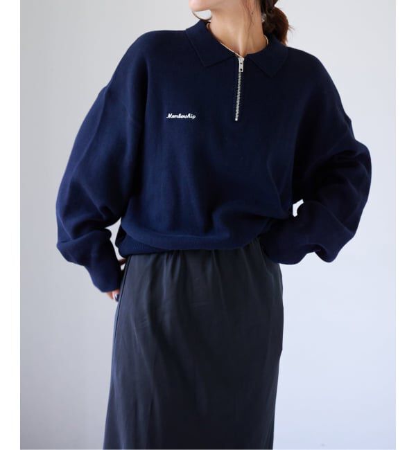 OUTDOOR PRODUCTS Usual Things「スウェットライクニットハーフZIPプルオーバー」|ニット・セーター|