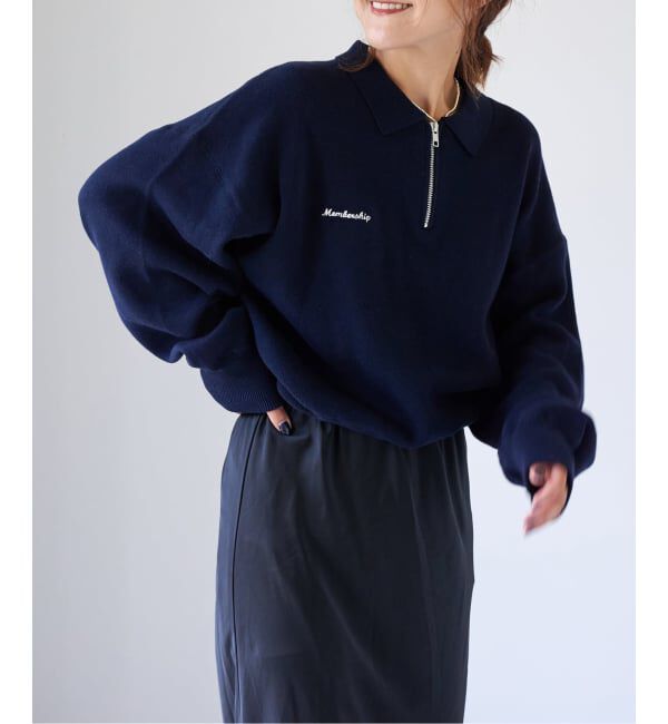 OUTDOOR PRODUCTS Usual Things「スウェットライクニットハーフZIPプルオーバー」|ニット・セーター|