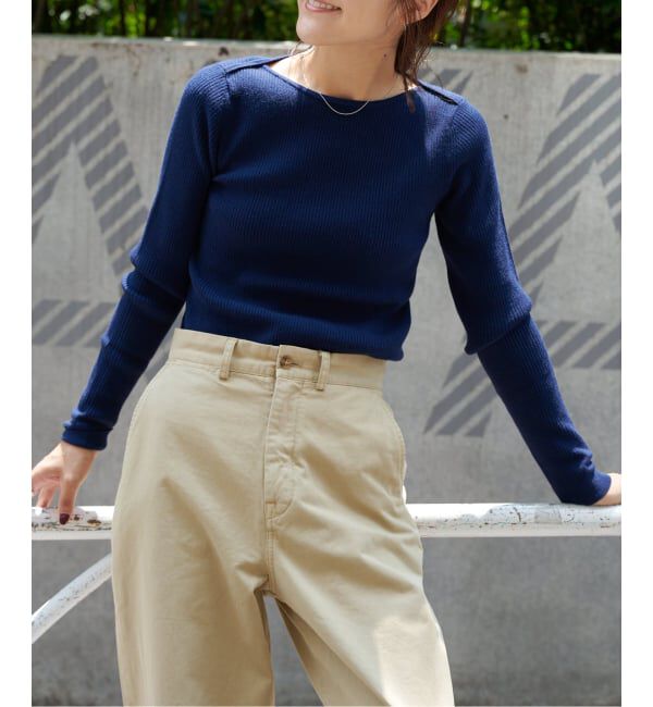 OUTDOOR PRODUCTS Usual Things「リブボートネックニット」|ニット・セーター|