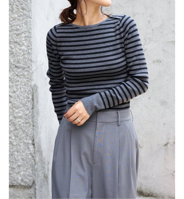 OUTDOOR PRODUCTS Usual Things「リブボートネックニット」|ニット・セーター|