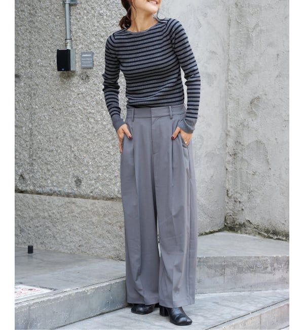 OUTDOOR PRODUCTS Usual Things「リブボートネックニット」|ニット・セーター|