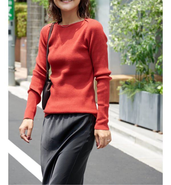 OUTDOOR PRODUCTS Usual Things「リブボートネックニット」|ニット・セーター|